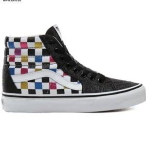 Vans sz 7 Glitter Checkerboard Sk8-Hi Shoes